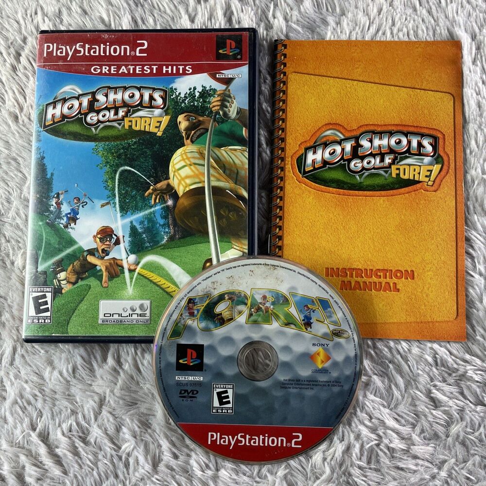 Hot Shots Golf Fore (Sony PlayStation 2, 2004) PS2 Greatest Hits Complete